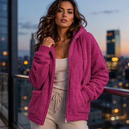 📢📢50%Rabatt!!!🎉✨Weites Sherpa-Hoodie-Sweatshirt für Damen