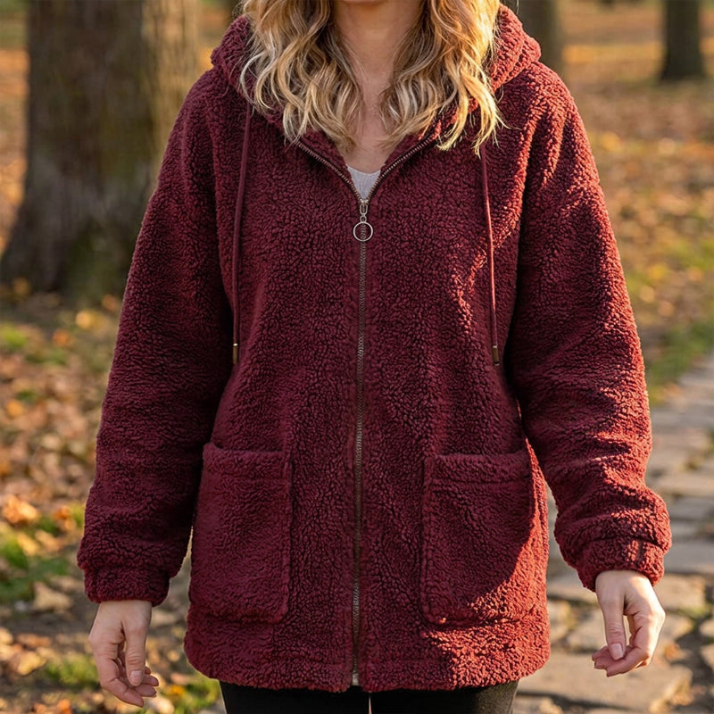 📢📢50%Rabatt!!!🎉✨Weites Sherpa-Hoodie-Sweatshirt für Damen