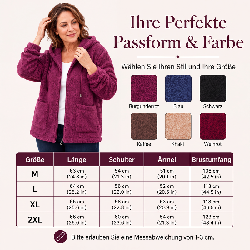 📢📢50%Rabatt!!!🎉✨Weites Sherpa-Hoodie-Sweatshirt für Damen