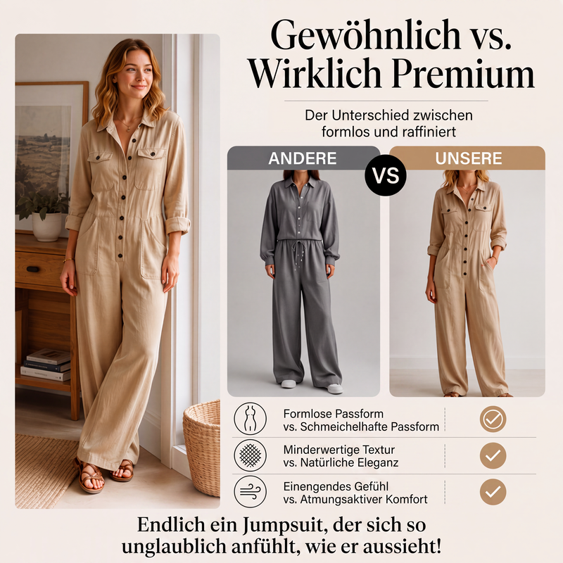 🍂🛍️50 % Rabatt！🏷️Weites Cargojumpsuit für Damen