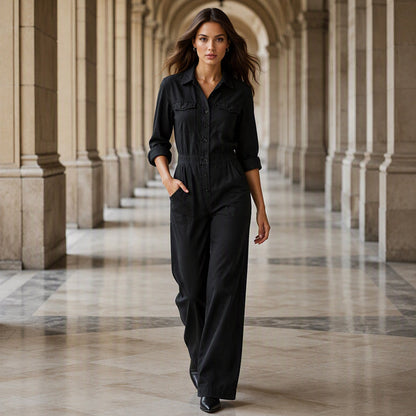 🍂🛍️50 % Rabatt！🏷️Weites Cargojumpsuit für Damen