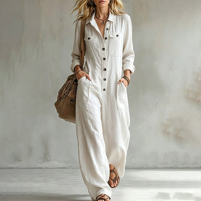 🍂🛍️50 % Rabatt！🏷️Weites Cargojumpsuit für Damen
