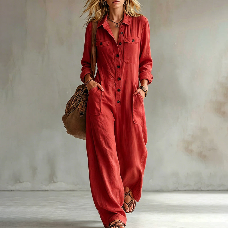 🍂🛍️50 % Rabatt！🏷️Weites Cargojumpsuit für Damen