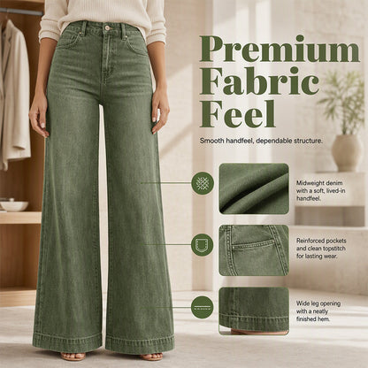 👖 Länger wirkende Beine, bequemer Tragekomfort | Vintage-Jeans für Damen mit hoher Taille und weitem Bein