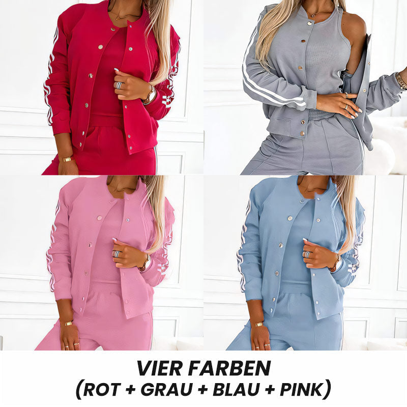 📢📢50%Rabatt!!!🎉✨Lässiges 3-teiliges Set für Damen - Jacke, Tanktop und Hose