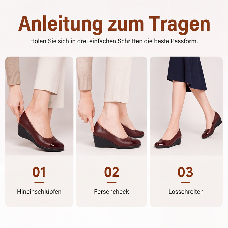 👠 50 % RABATT | Elegant aussehen ohne unbequeme hohe Absätze – Damen Pumps mit bequemem Keilabsatz