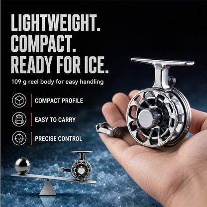 Lightweight Metal Fishing Reel with Dual Rocker Arms