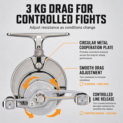 Lightweight Metal Fishing Reel with Dual Rocker Arms