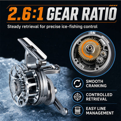Lightweight Metal Fishing Reel with Dual Rocker Arms