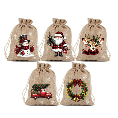 🎄 50% RABATT! 🎁 Weihnachts‑Geschenksäckchen – Festliche Motive, Kordelzug & strapazierfähig ✨