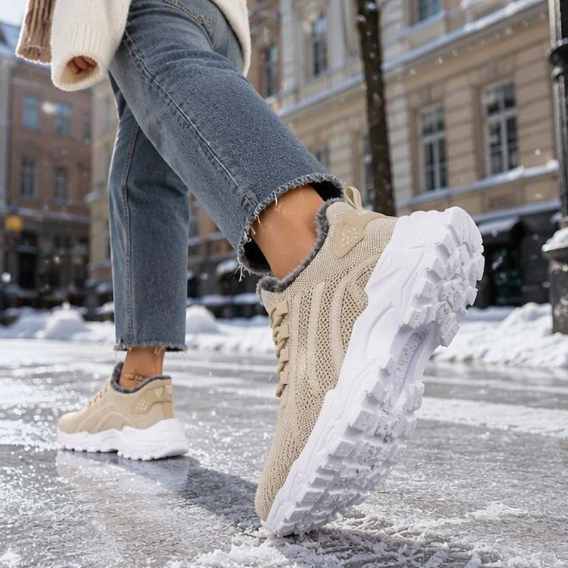 Warme Wintersneaker aus Strick für Damen