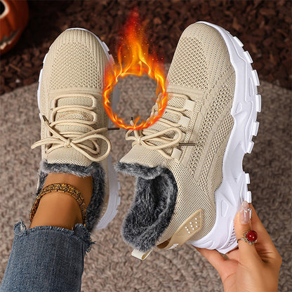 Warme Wintersneaker aus Strick für Damen