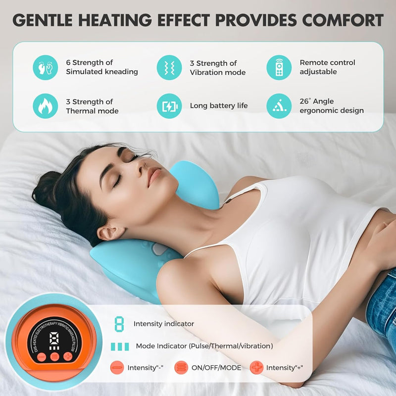 🔥 ANGEBOT! 50 % RABATT! 🎁 Smart EMS-Nacken- & Halswirbelmassagegerät – Kabellose Fernbedienung & Tiefenentspannung für die Muskulatur 💆‍♀️