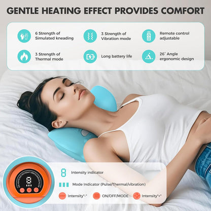 🔥 ANGEBOT! 50 % RABATT! 🎁 Smart EMS-Nacken- & Halswirbelmassagegerät – Kabellose Fernbedienung & Tiefenentspannung für die Muskulatur 💆‍♀️