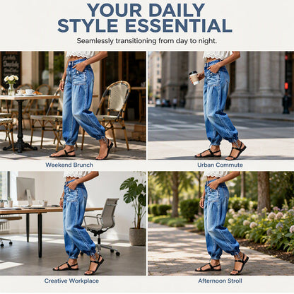 📢📢50% Rabatt!!! 🎉✨ High-Waist-Barrel-Jeans mit Stretch-Anteil für Damen