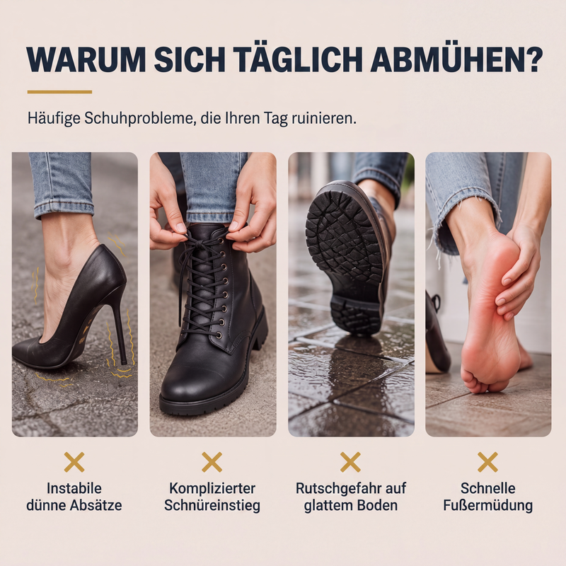 Rutschfeste Damen-Ankle-Boots mit Blockabsatz