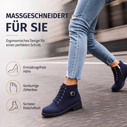 Rutschfeste Damen-Ankle-Boots mit Blockabsatz