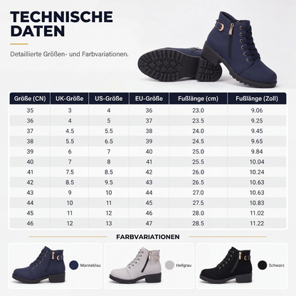 Rutschfeste Damen-Ankle-Boots mit Blockabsatz