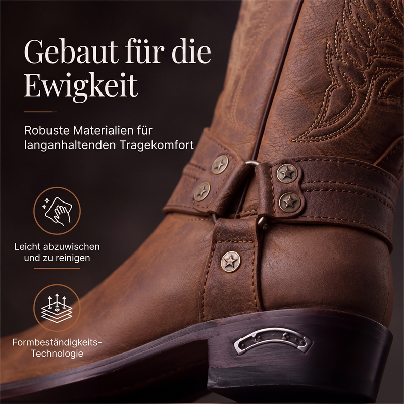 🎯 Keine Rabattspielchen – echte 50% auf echte Bestseller! Westliche Cowboystiefel mit quadratischer Kappe für Herren