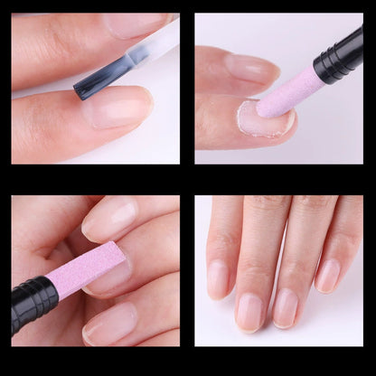 Doppelköpfiger Nagellack-Polierstift aus Quarz