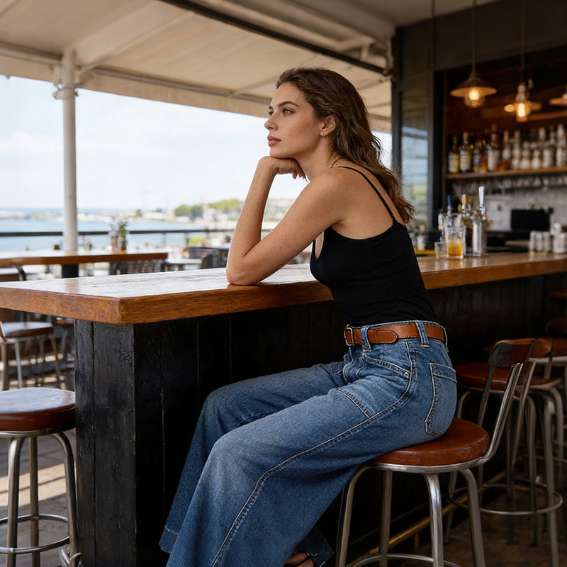 📢🎉50%Rabatt!!!🛍️✨Damen High-Waist Weite Jeans