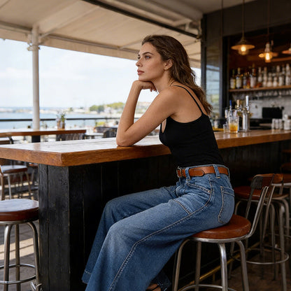 📢🎉50%Rabatt!!!🛍️✨Damen High-Waist Weite Jeans