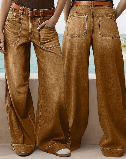 📢🎉50%Rabatt!!!🛍️✨Damen High-Waist Weite Jeans