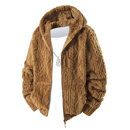 📢🎉50%Rabatt!!!🛍️✨Herren-Fleecejacke mit Kapuze und Reißverschluss