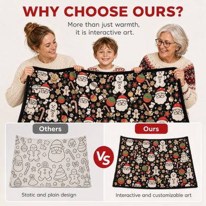 🎅Early Christmas Gift 60% OFF🎄🎨Family DIY Coloring Blanket for All Ages🎁Perfect Gift For Family & Friends