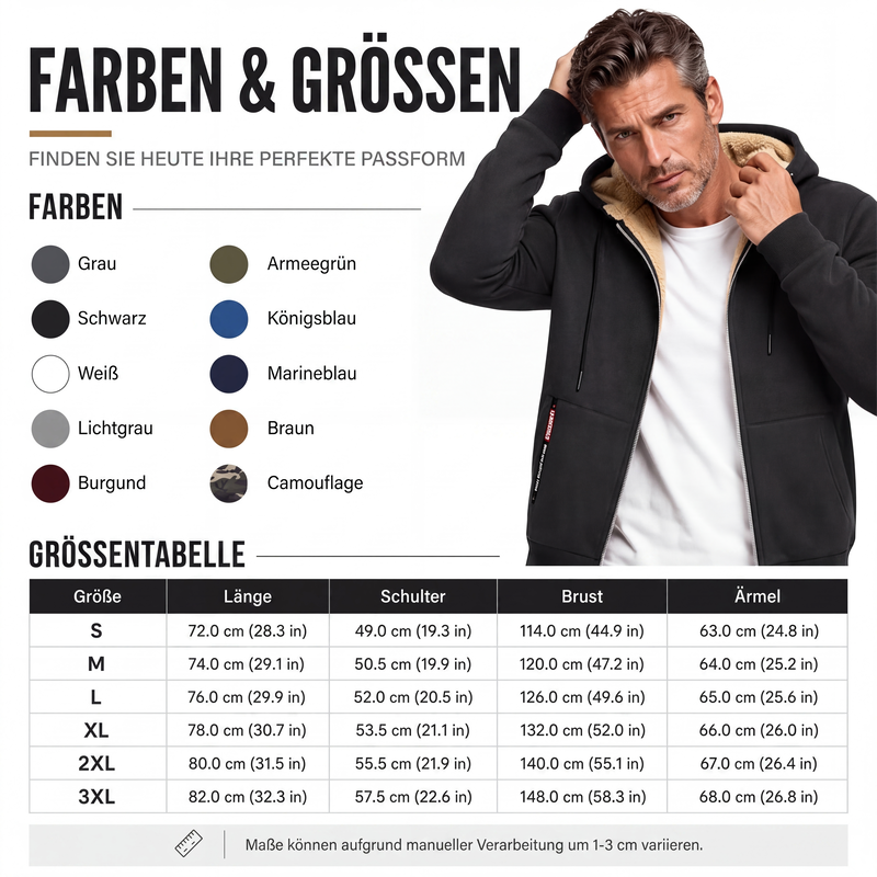 🔥 Schon über 50.000 Einheiten verkauft – jetzt mit 50% Rabatt! Warme Winter-Kapuzenjacke für Herren