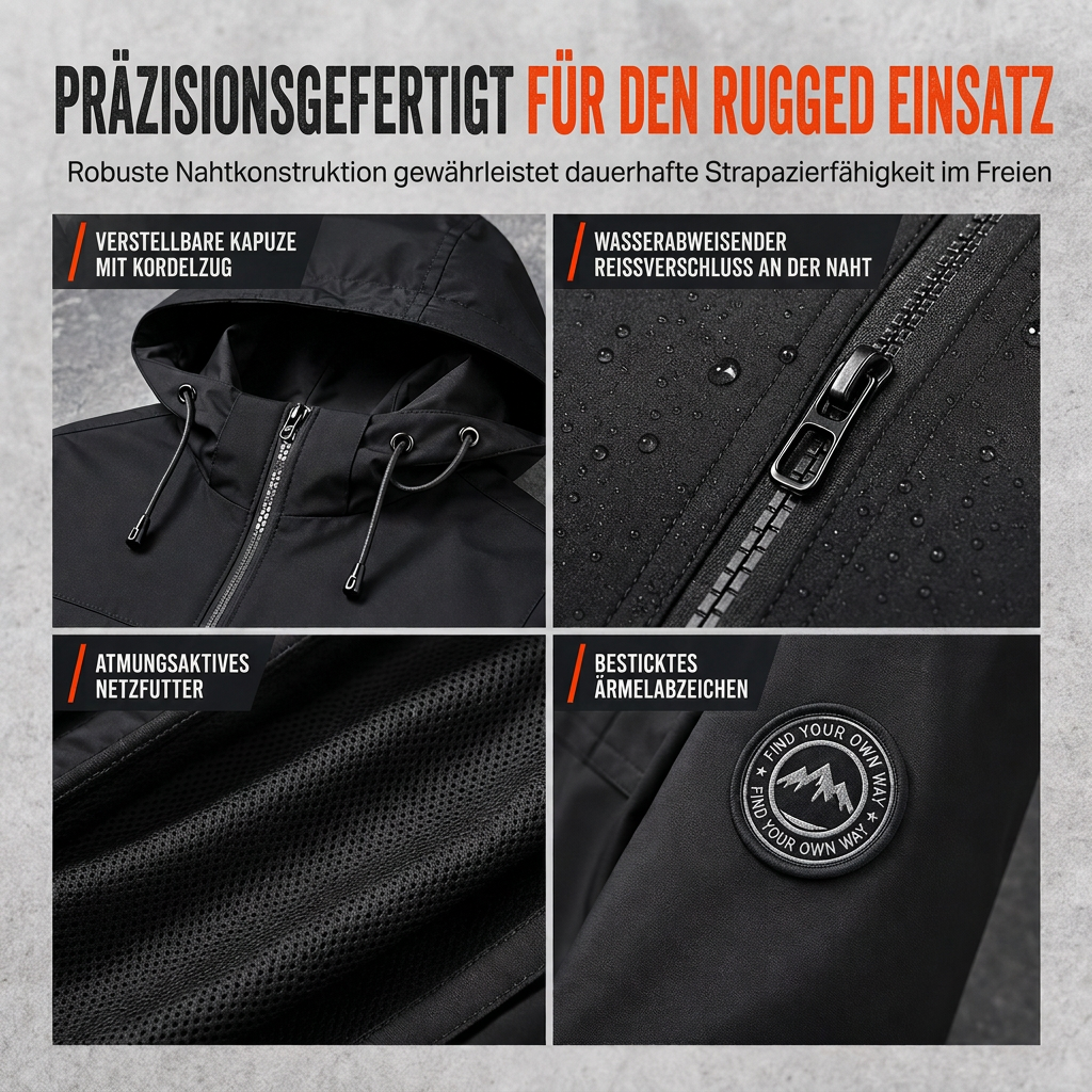 📢📢50% Rabatt!!! 🎉✨ Herren-Outdoor-Windjacke mit abnehmbarer Kapuze
