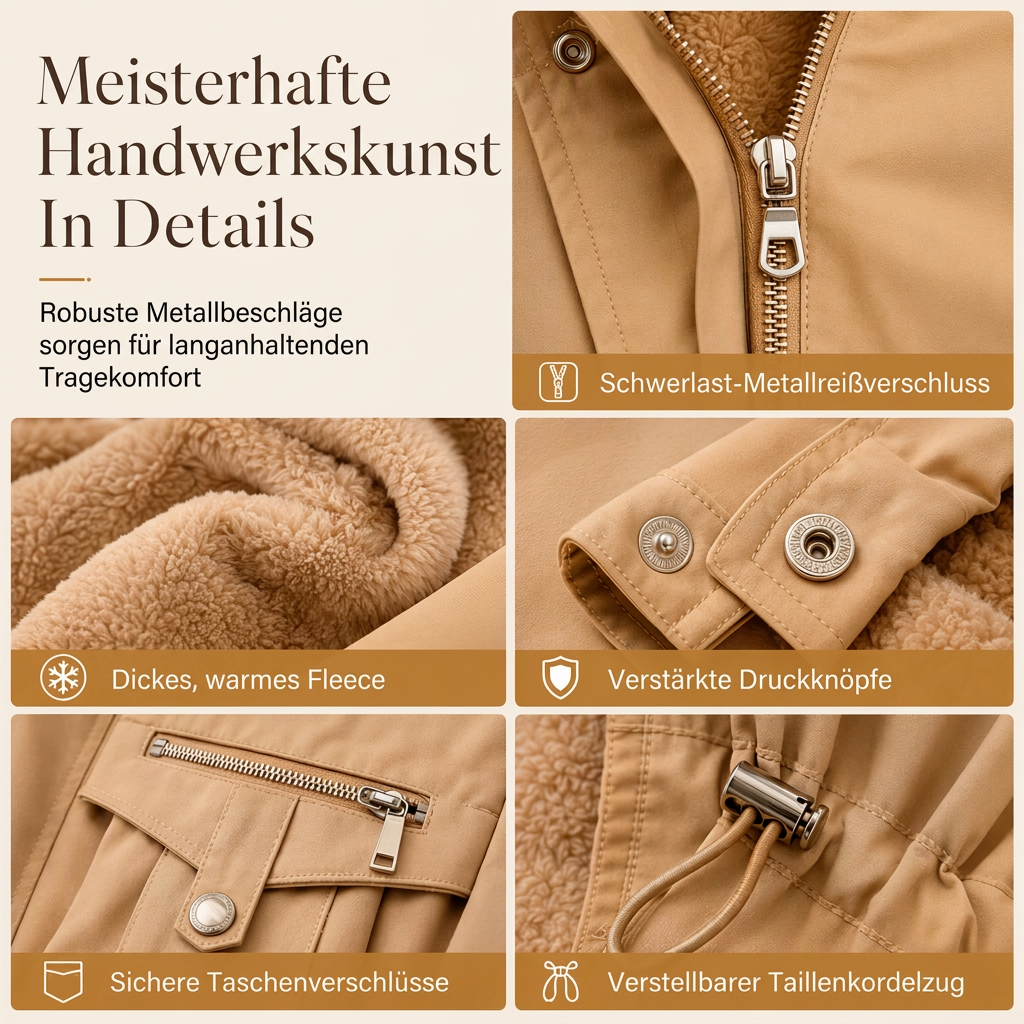 Winterliche Kunstfell-Parka für Damen