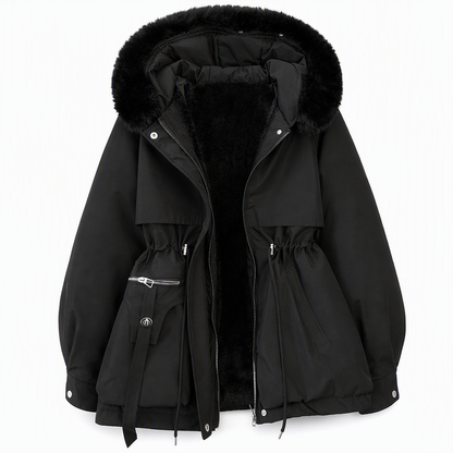 Winterliche Kunstfell-Parka für Damen