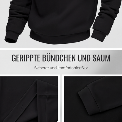 Herren-Pullover mit Stehkragen und Viertelreißverschluss