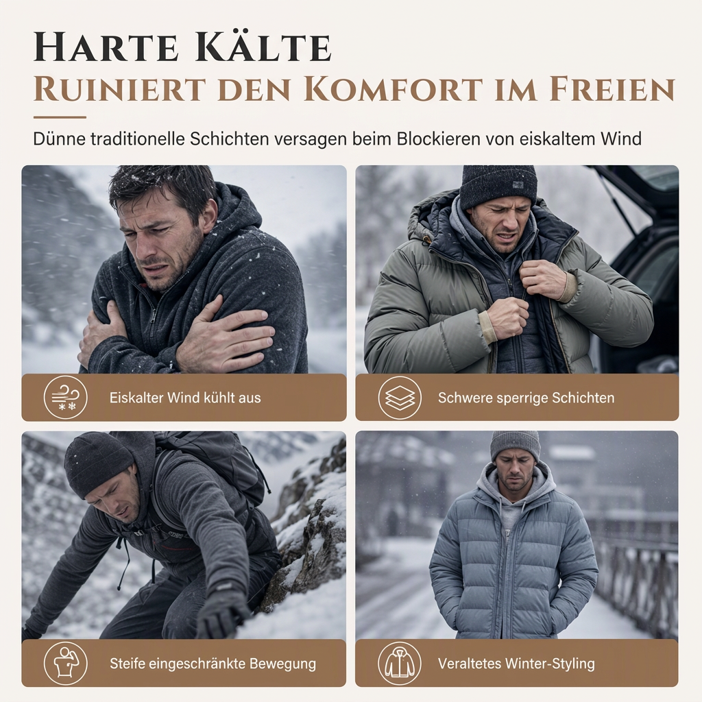 📢📢50% Rabatt!!!🎉✨Herren Winter Kapuzenpullover mit Fleecefutter, Jacquard-Muster, langärmeliges Sweatshirt für Freizeit und Outdoor-Aktivitäten