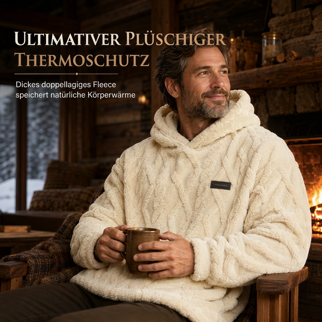 📢📢50% Rabatt!!!🎉✨Herren Winter Kapuzenpullover mit Fleecefutter, Jacquard-Muster, langärmeliges Sweatshirt für Freizeit und Outdoor-Aktivitäten