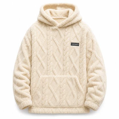 📢📢50% Rabatt!!!🎉✨Herren Winter Kapuzenpullover mit Fleecefutter, Jacquard-Muster, langärmeliges Sweatshirt für Freizeit und Outdoor-Aktivitäten