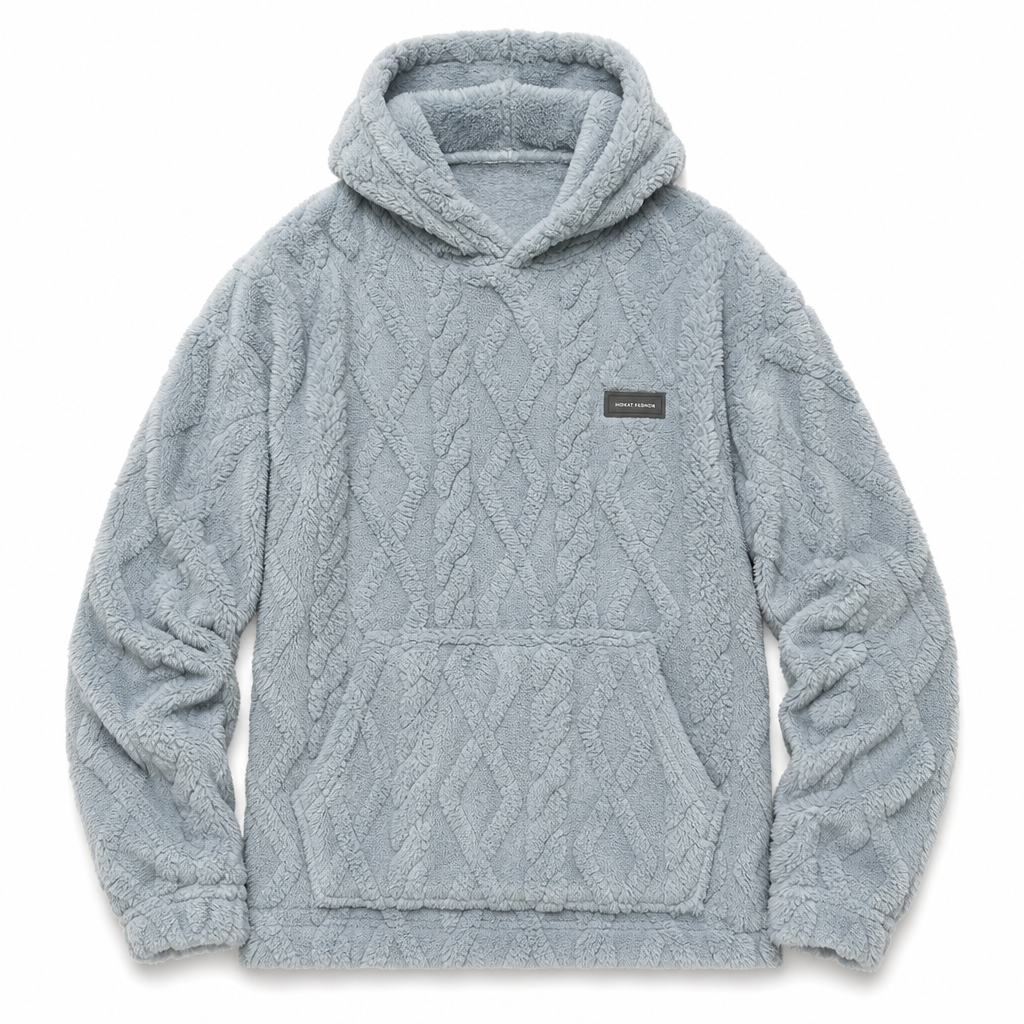 📢📢50% Rabatt!!!🎉✨Herren Winter Kapuzenpullover mit Fleecefutter, Jacquard-Muster, langärmeliges Sweatshirt für Freizeit und Outdoor-Aktivitäten