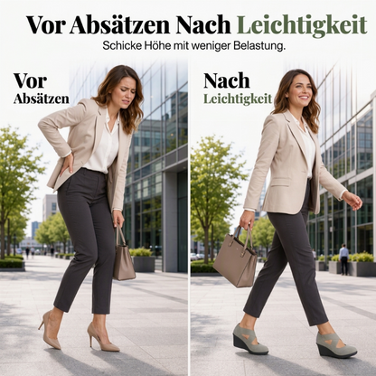Damen Keilballerinas, Slip-On Komfortschuhe