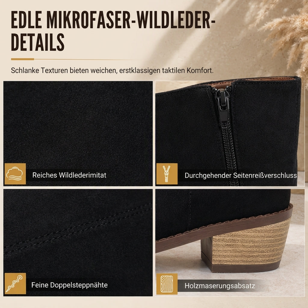 📢📢50% Rabatt!!! 🎉✨ Damen Überkniestiefel aus Wildleder mit Blockabsatz