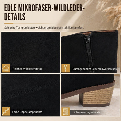 📢📢50% Rabatt!!! 🎉✨ Damen Überkniestiefel aus Wildleder mit Blockabsatz