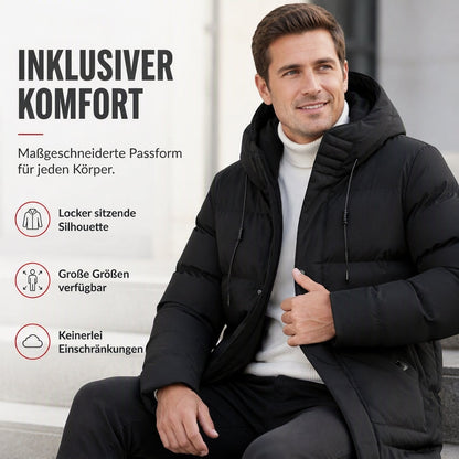 📢🎉50%Rabatt!!!🛍️✨Herren Freizeit Mittellange Gepolsterte Winter Verdickte Warme Oberbekleidung Mantel Übergröße