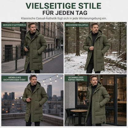 📢🎉50%Rabatt!!!🛍️✨Herren Freizeit Mittellange Gepolsterte Winter Verdickte Warme Oberbekleidung Mantel Übergröße