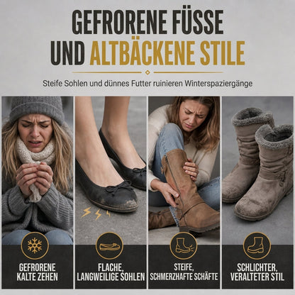 Damen Plateau-Stiefeletten mit mittlerem Blockabsatz, runder Zehenpartie, Nahtdetails, umschlagbarem Schaft und Schnallenriemen
