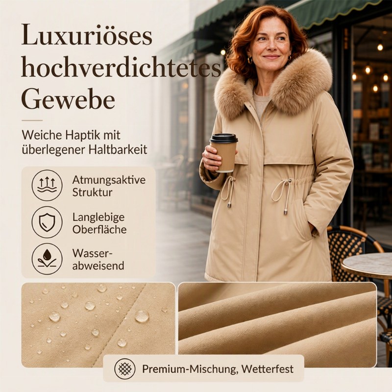 Warme Damen-Winterjacke in mittellanger Länge
