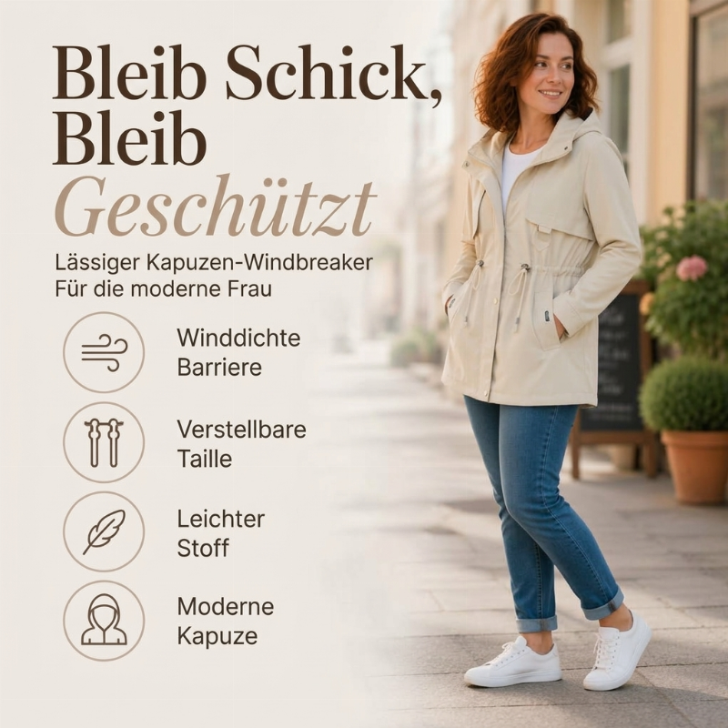 📢🎉50%Rabatt!!!🛍️✨Lässige, warme mittelange Damen-Kapuzenjacke