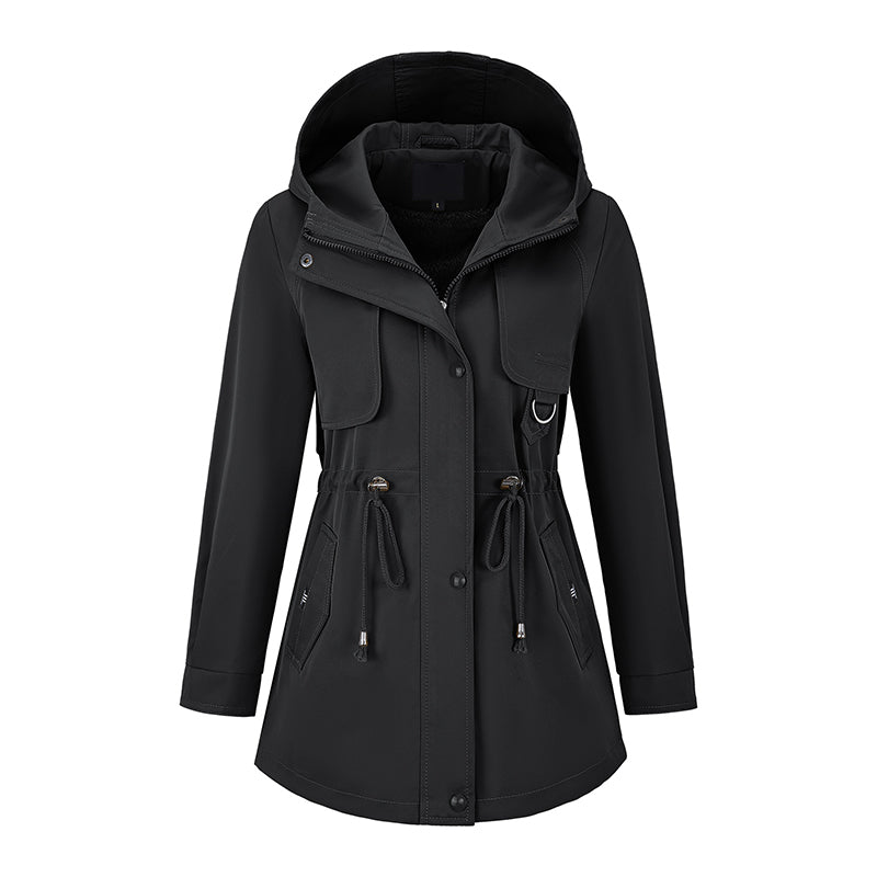 📢🎉50%Rabatt!!!🛍️✨Lässige, warme mittelange Damen-Kapuzenjacke