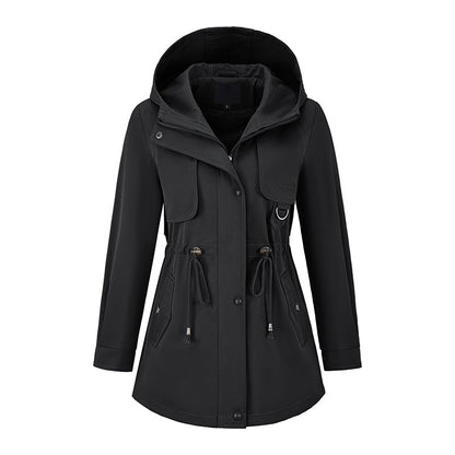 📢🎉50%Rabatt!!!🛍️✨Lässige, warme mittelange Damen-Kapuzenjacke