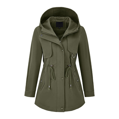 📢🎉50%Rabatt!!!🛍️✨Lässige, warme mittelange Damen-Kapuzenjacke