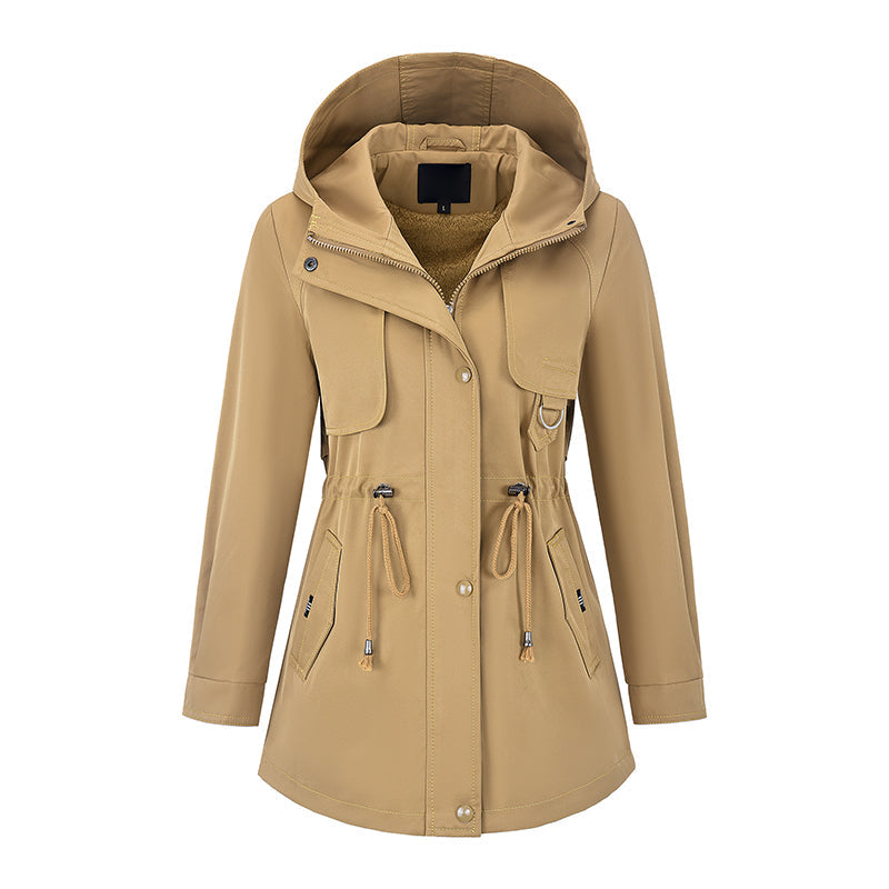 📢🎉50%Rabatt!!!🛍️✨Lässige, warme mittelange Damen-Kapuzenjacke